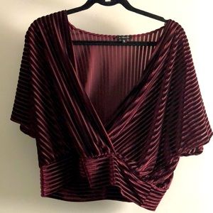 Velvet Wrap Top
